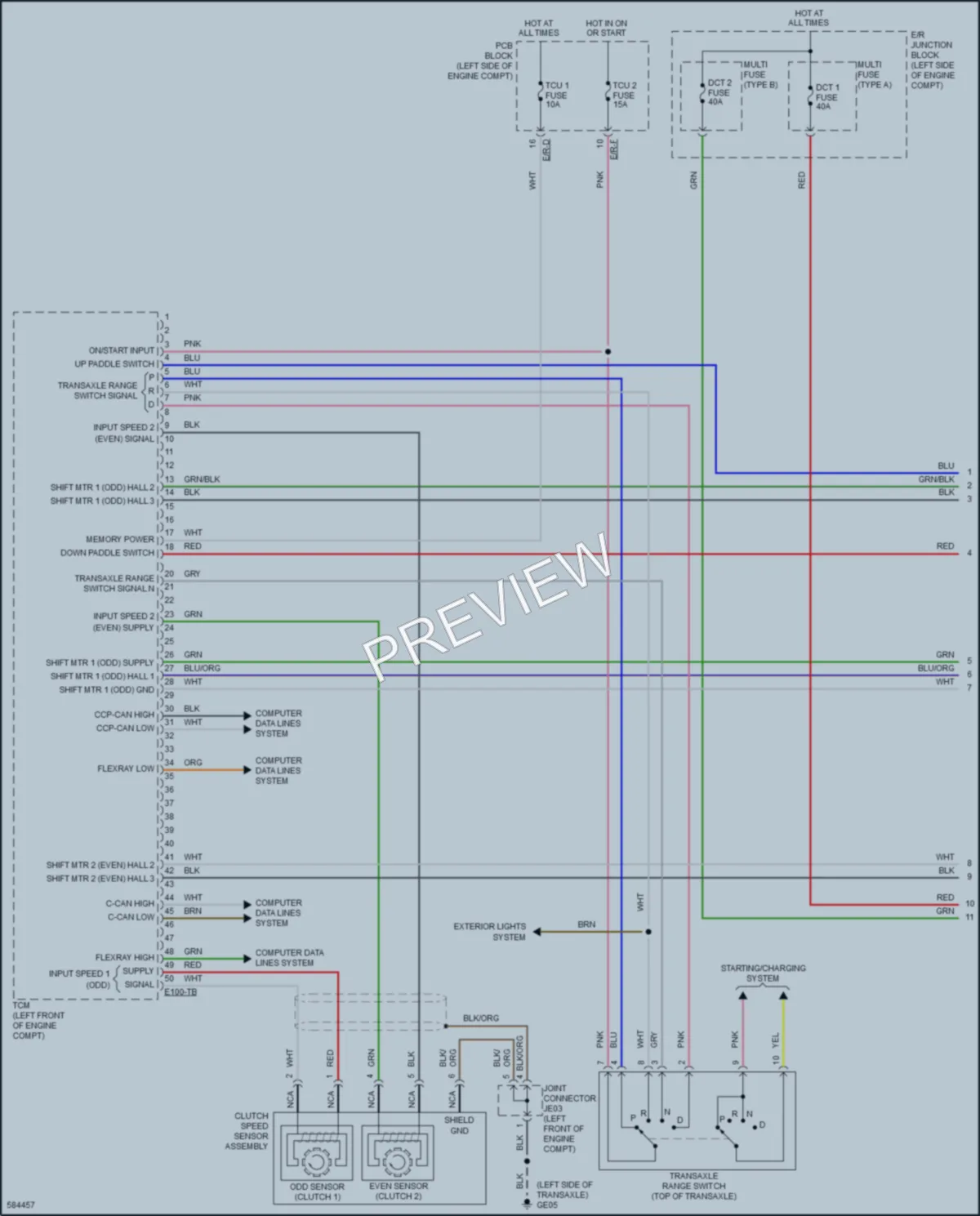 2018 Kia OptimaHybrid Transmission wiring diagram preview