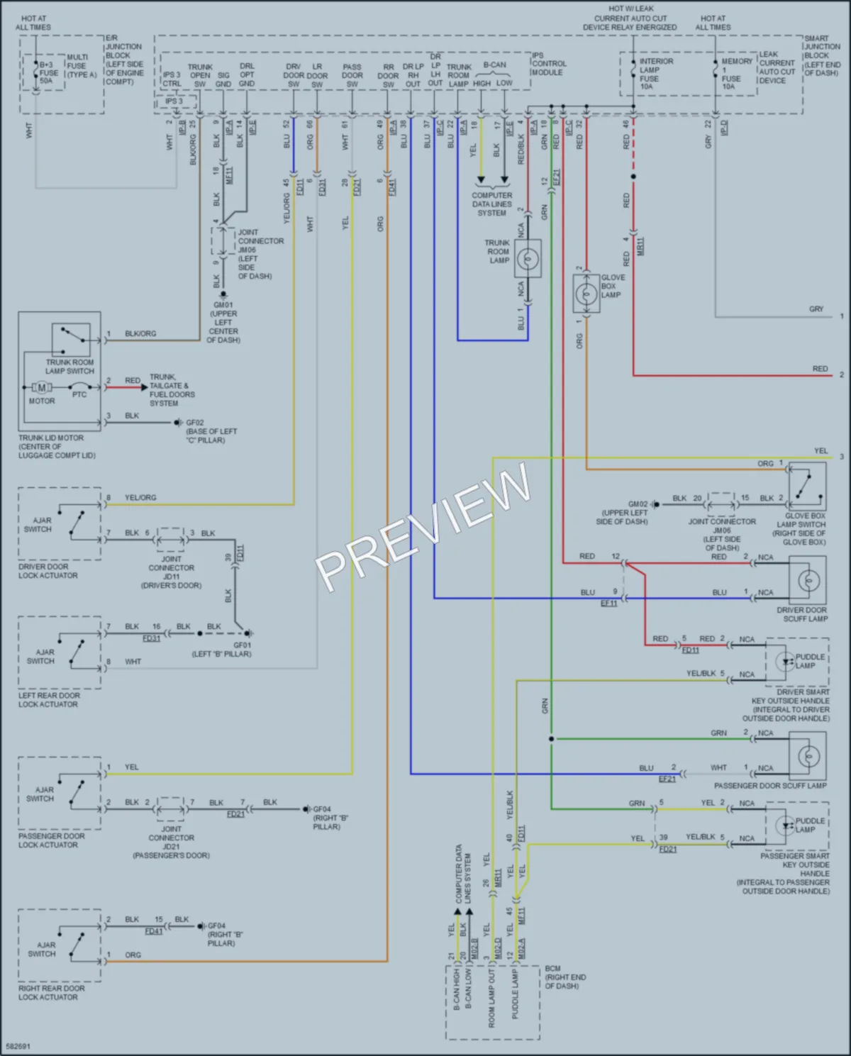 2018 Kia OptimaPlugIn Interior Lights wiring diagram preview
