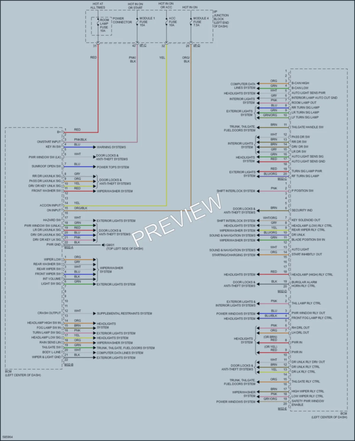 2018 Kia Rio Body Control Modules wiring diagram preview
