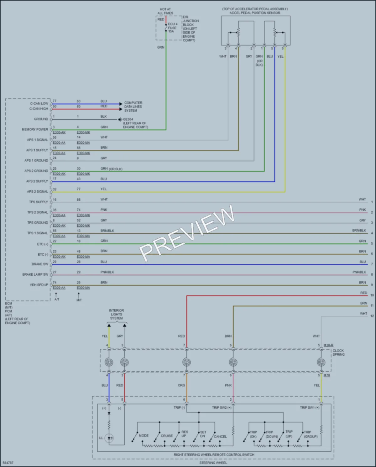 2018 Kia Rio Cruise Control wiring diagram preview