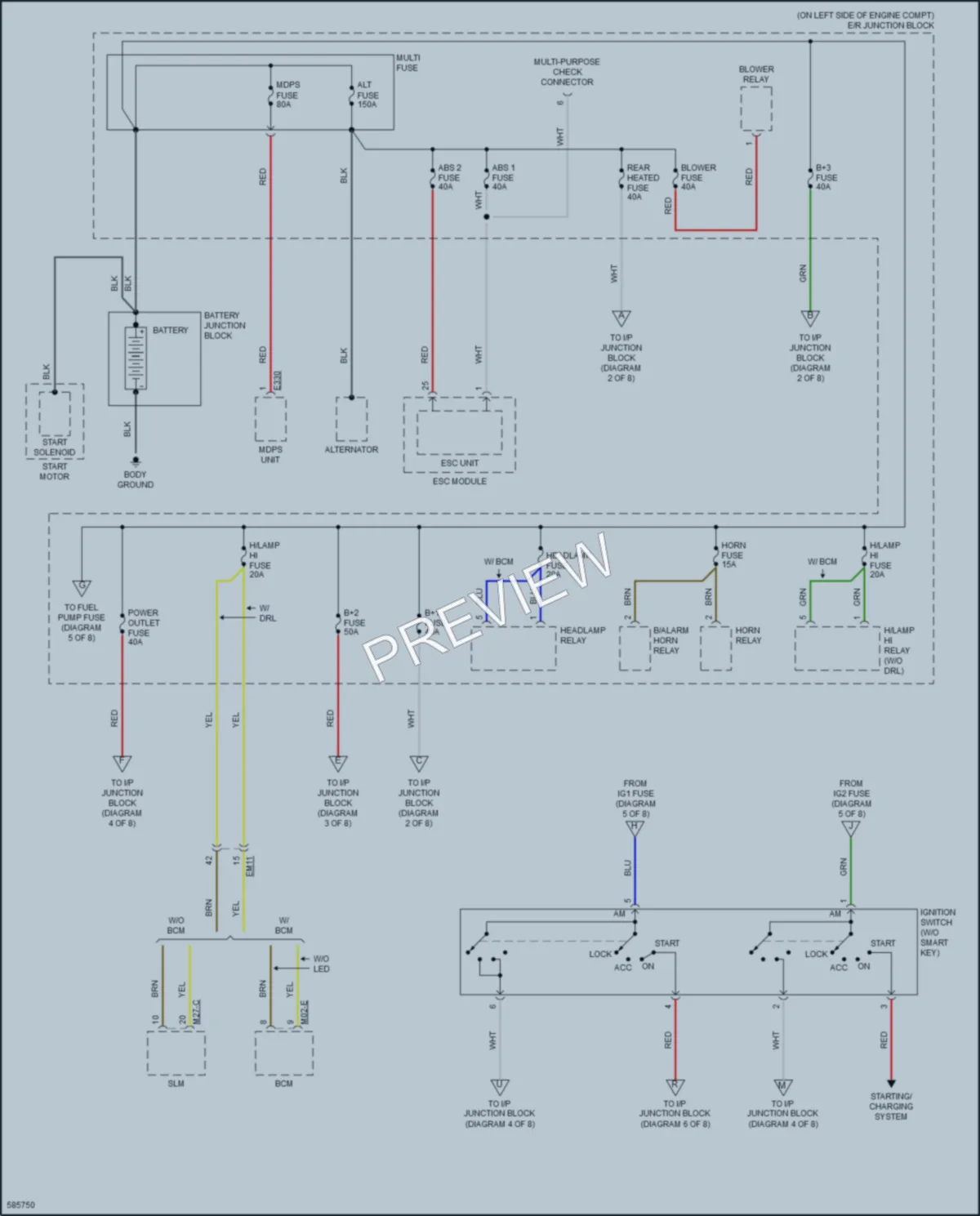 2018 Kia Rio Power Distribution wiring diagram preview