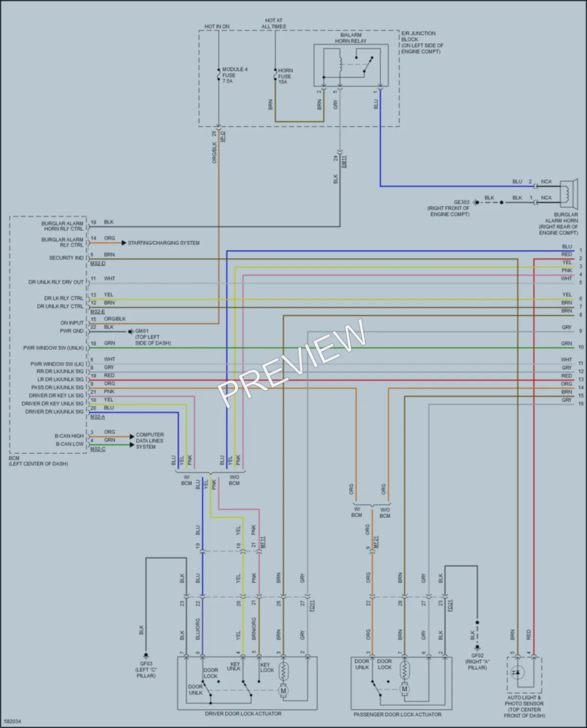 2018 Kia Rio Power Door Locks wiring diagram preview