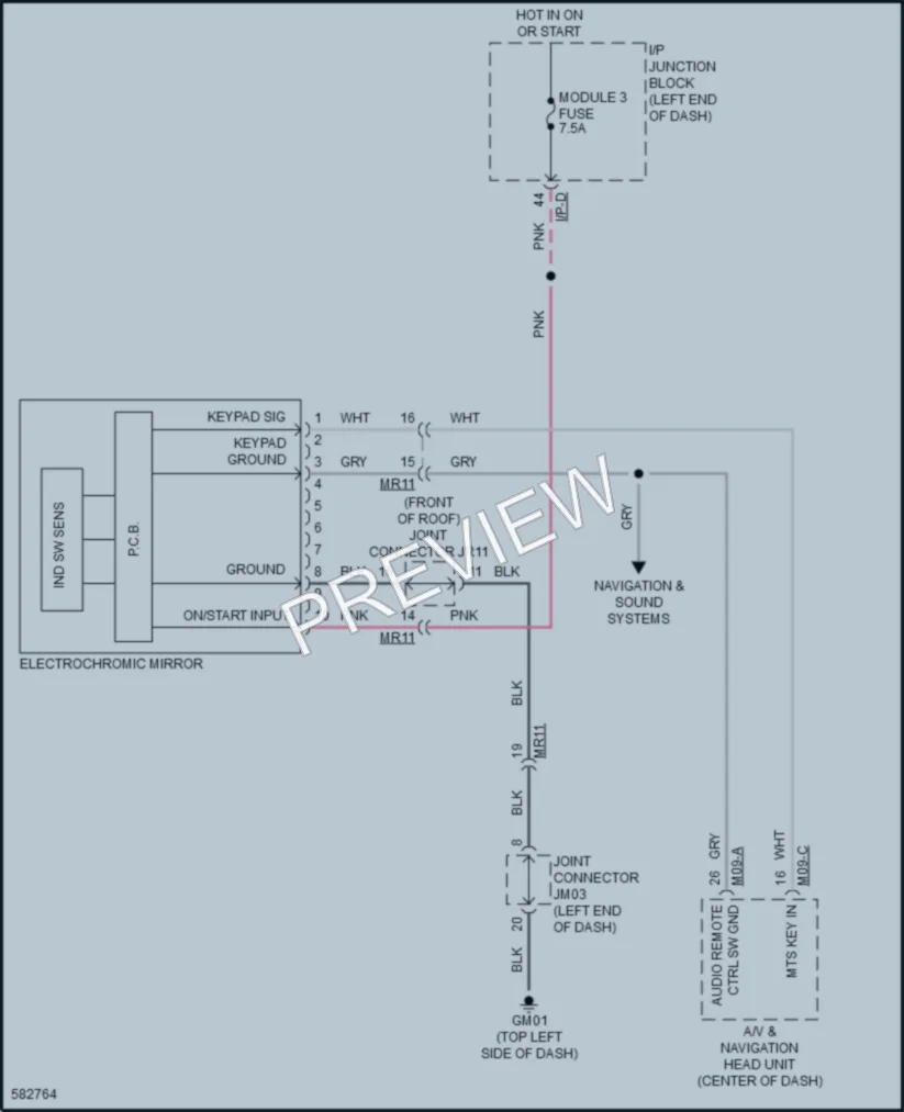 2018 Kia Rio Power Mirrors wiring diagram preview