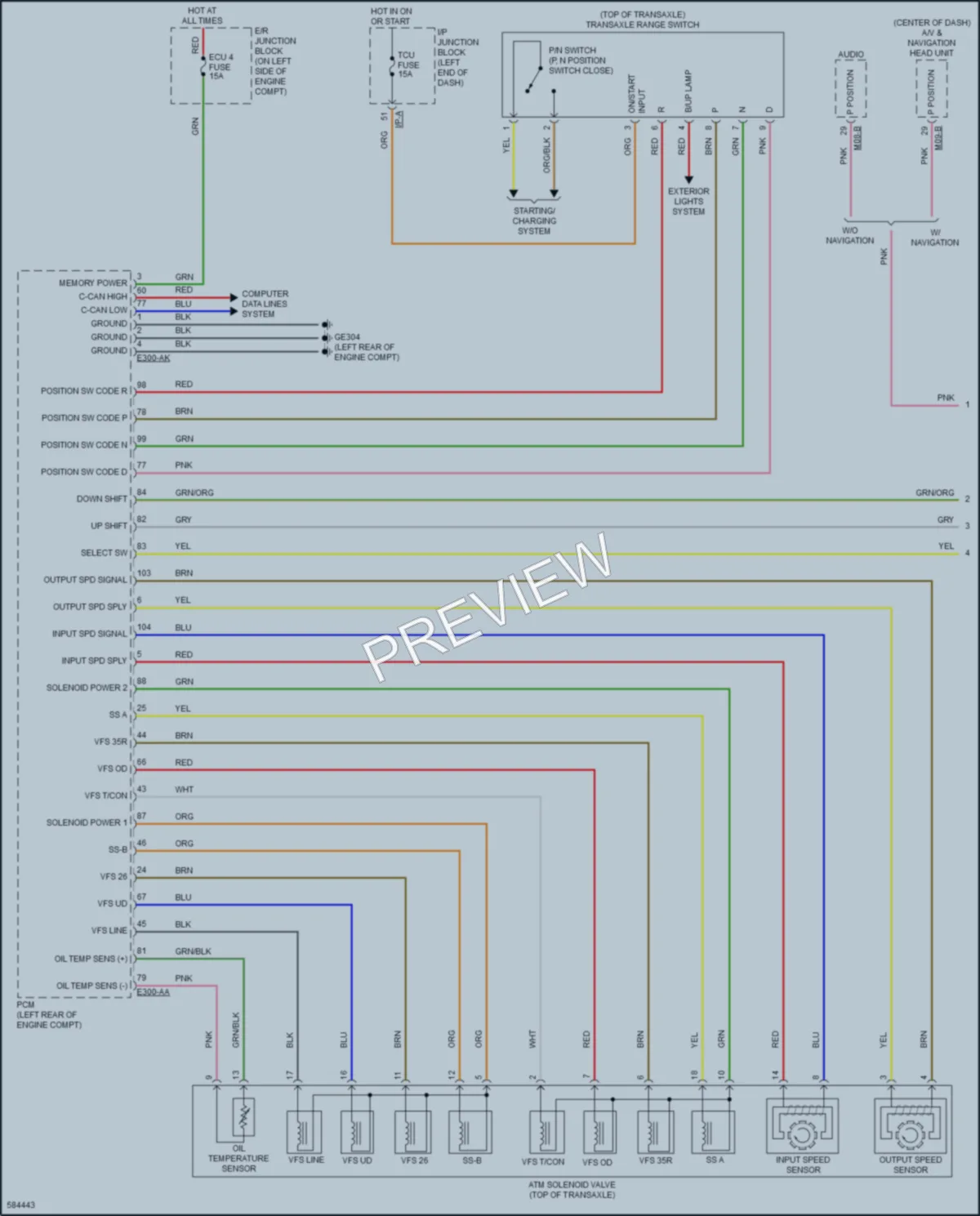 2018 Kia Rio Transmission wiring diagram preview