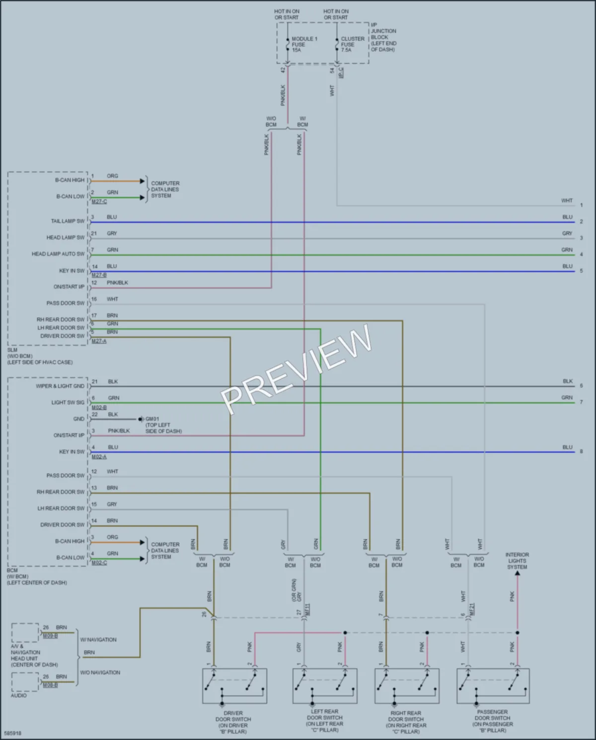 2018 Kia Rio Warning Systems wiring diagram preview