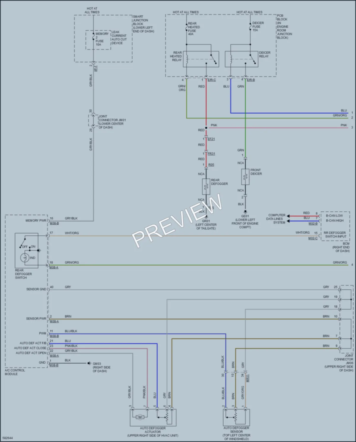 2018 Kia Sedona Defoggers wiring diagram preview