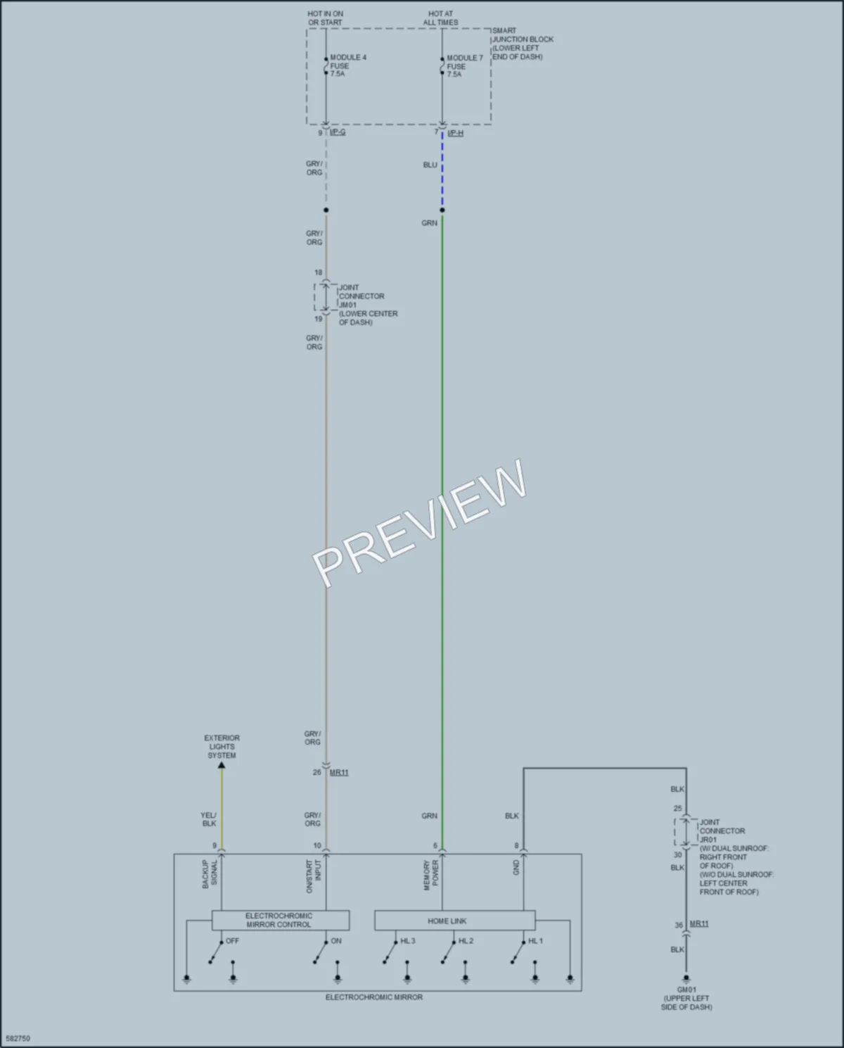 2018 Kia Sedona Power Mirrors wiring diagram preview