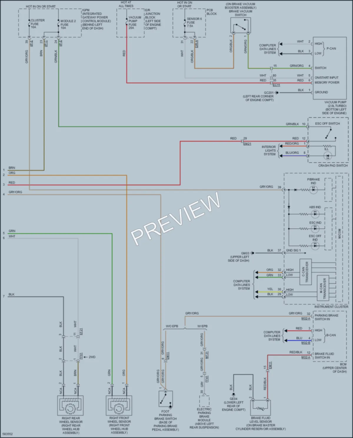 2018 Kia Sorento Anti Lock Brakes wiring diagram preview