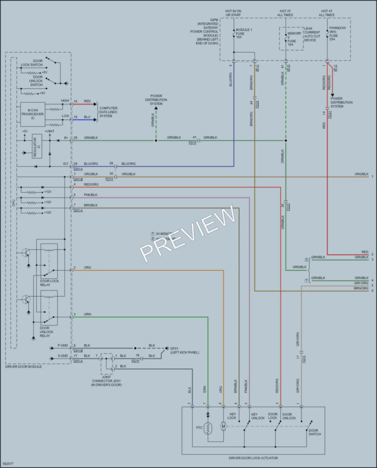 2018 Kia Sorento Anti Theft wiring diagram preview