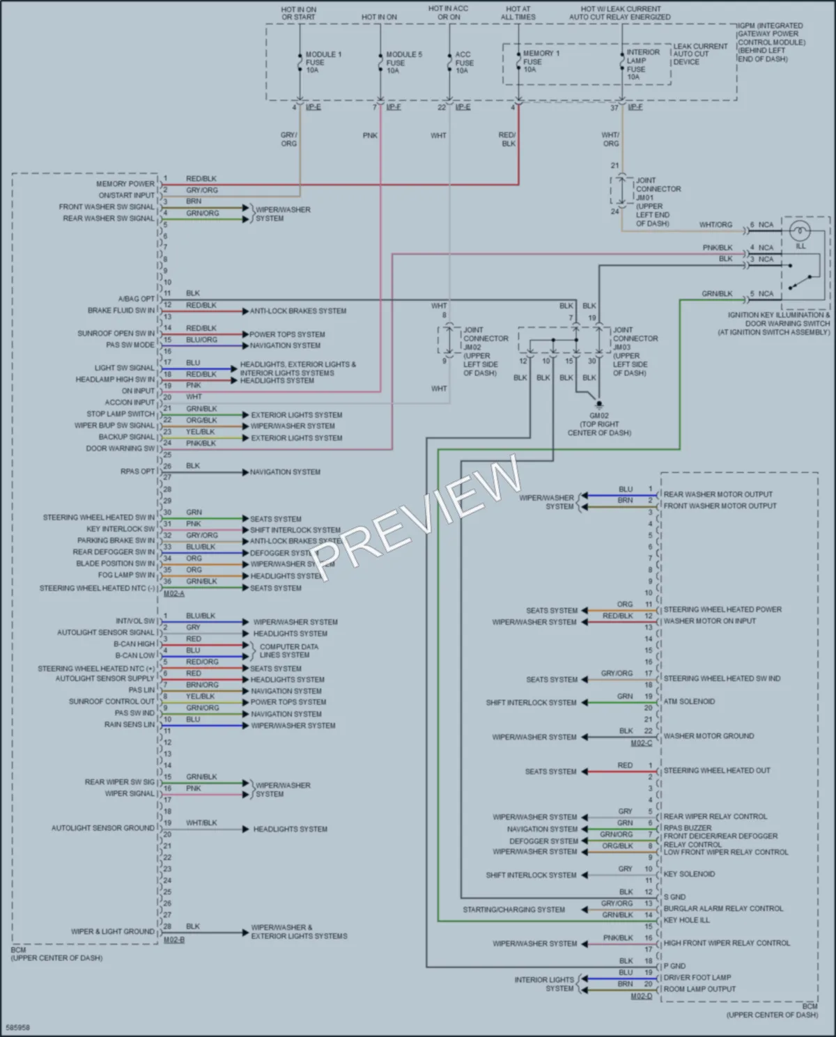 2018 Kia Sorento Body Control Modules wiring diagram preview