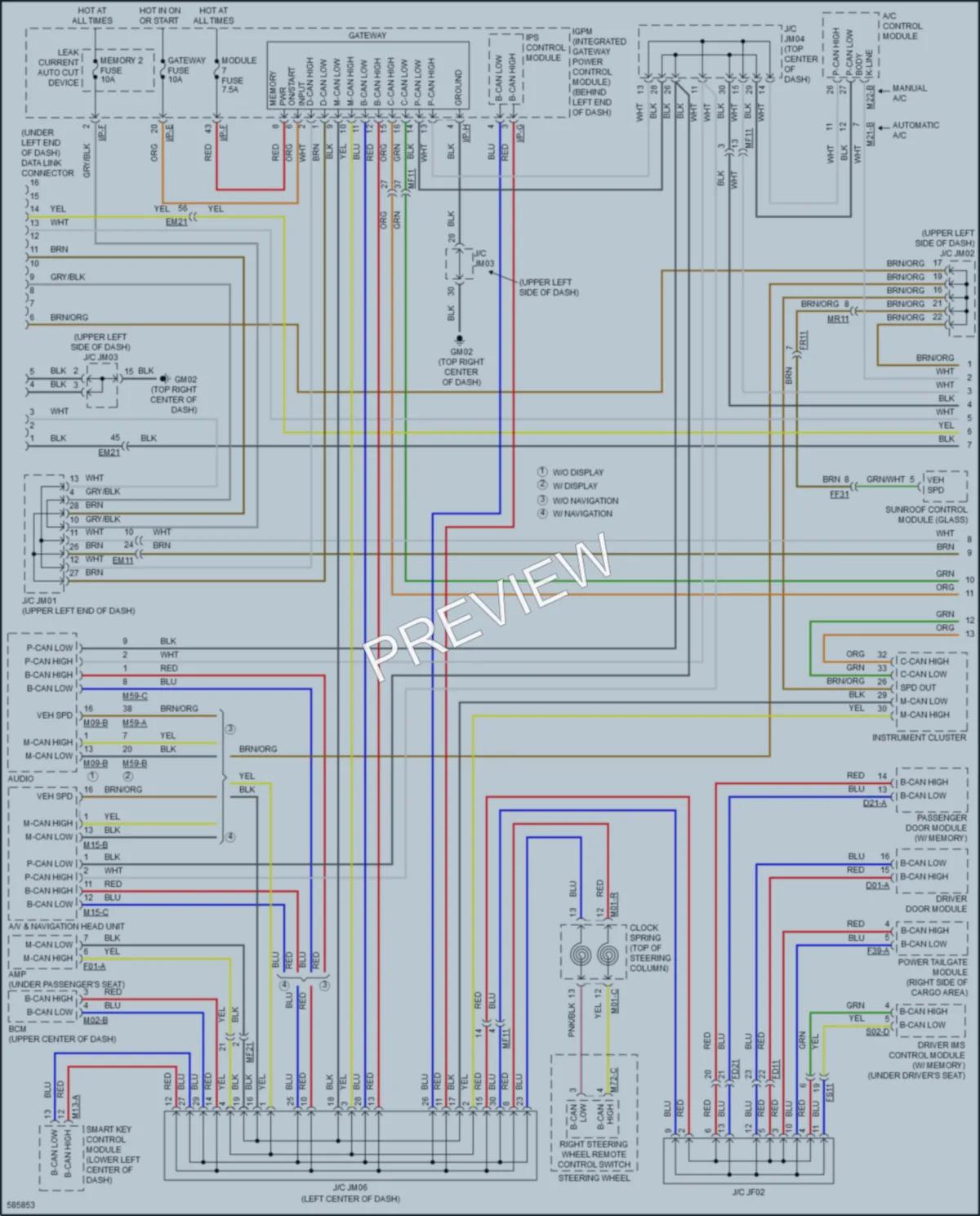 2018 Kia Sorento Computer Data Lines wiring diagram preview