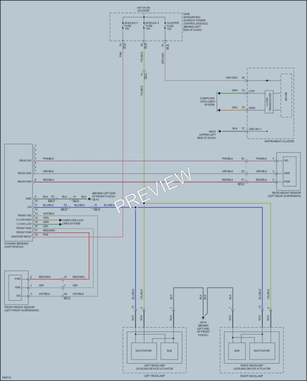 2018 Kia Sorento Headlights wiring diagram preview