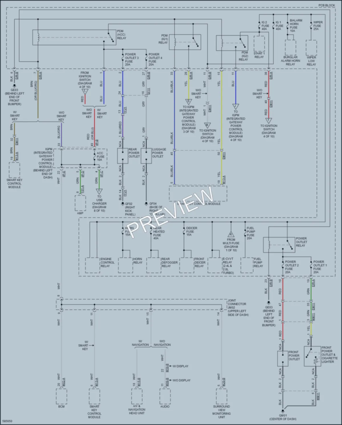 2018 Kia Sorento Power Distribution wiring diagram preview