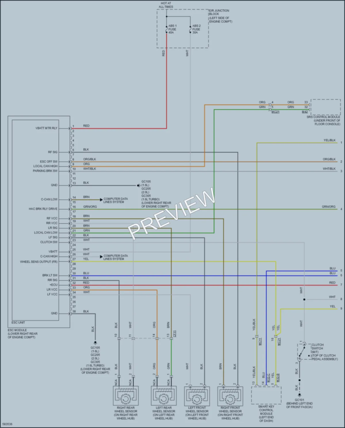 2018 Kia Soul Anti Lock Brakes wiring diagram preview