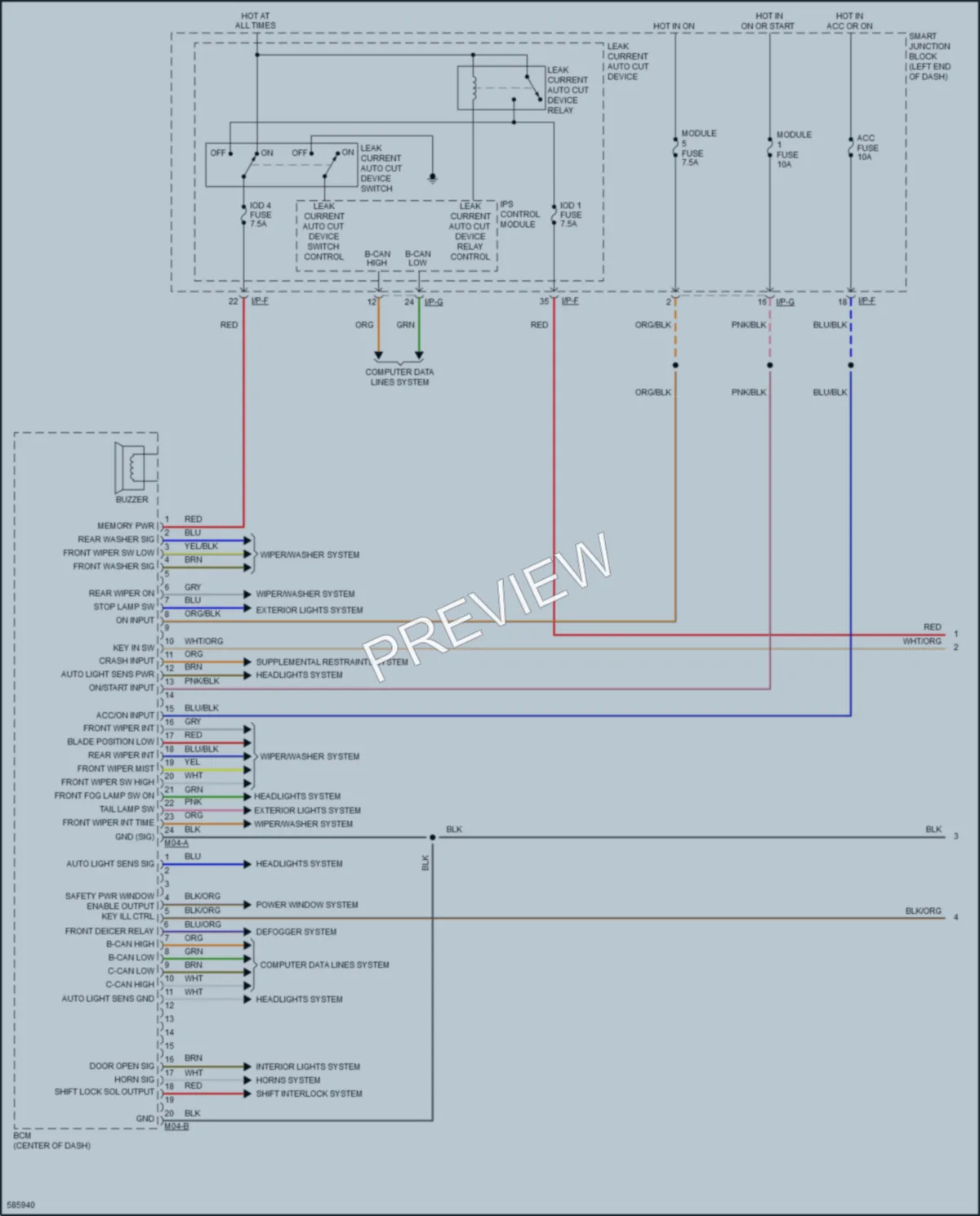 2018 Kia Soul Body Control Modules wiring diagram preview