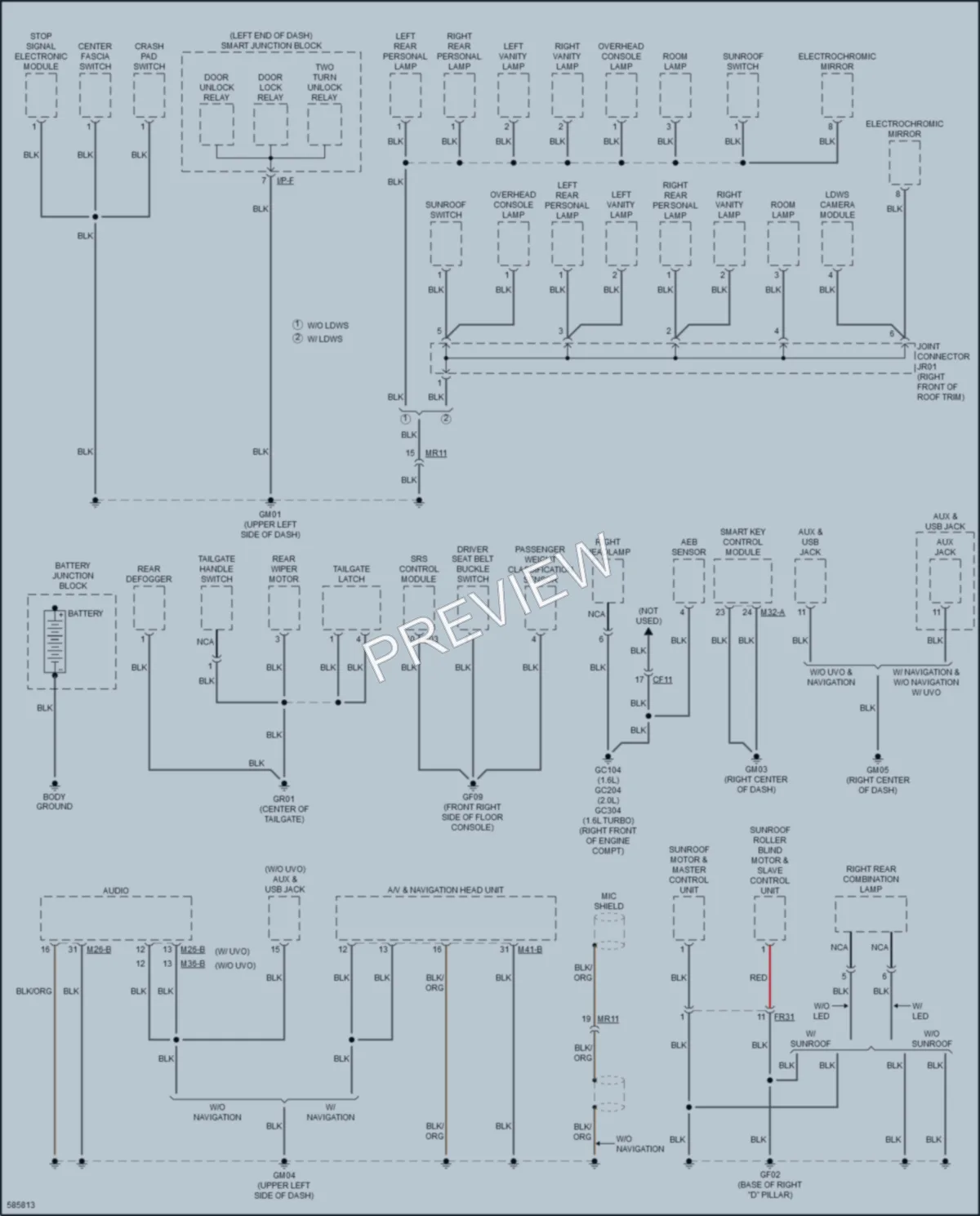 2018 Kia Soul Ground Distribution wiring diagram preview
