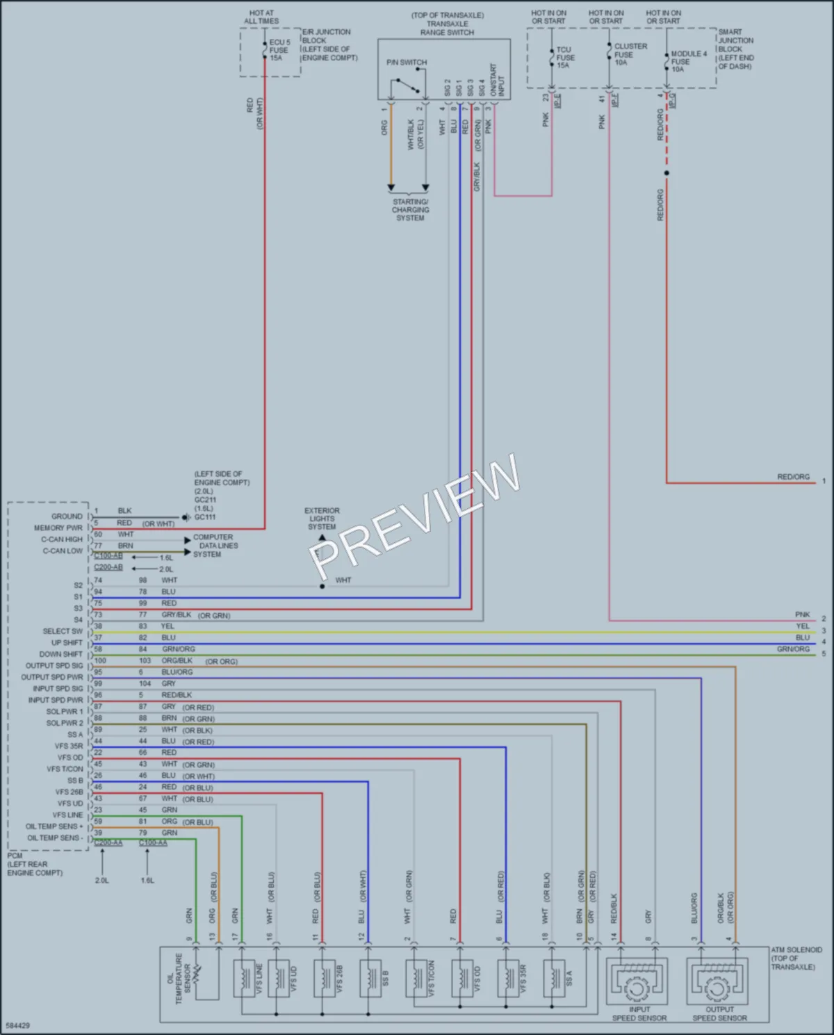 2018 Kia Soul Transmission wiring diagram preview