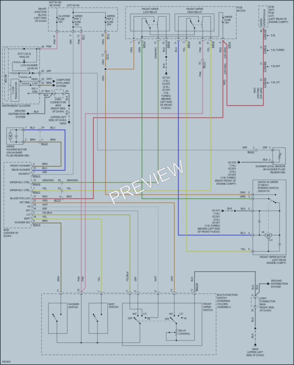 2018 Kia Soul Wiper Washer wiring diagram preview