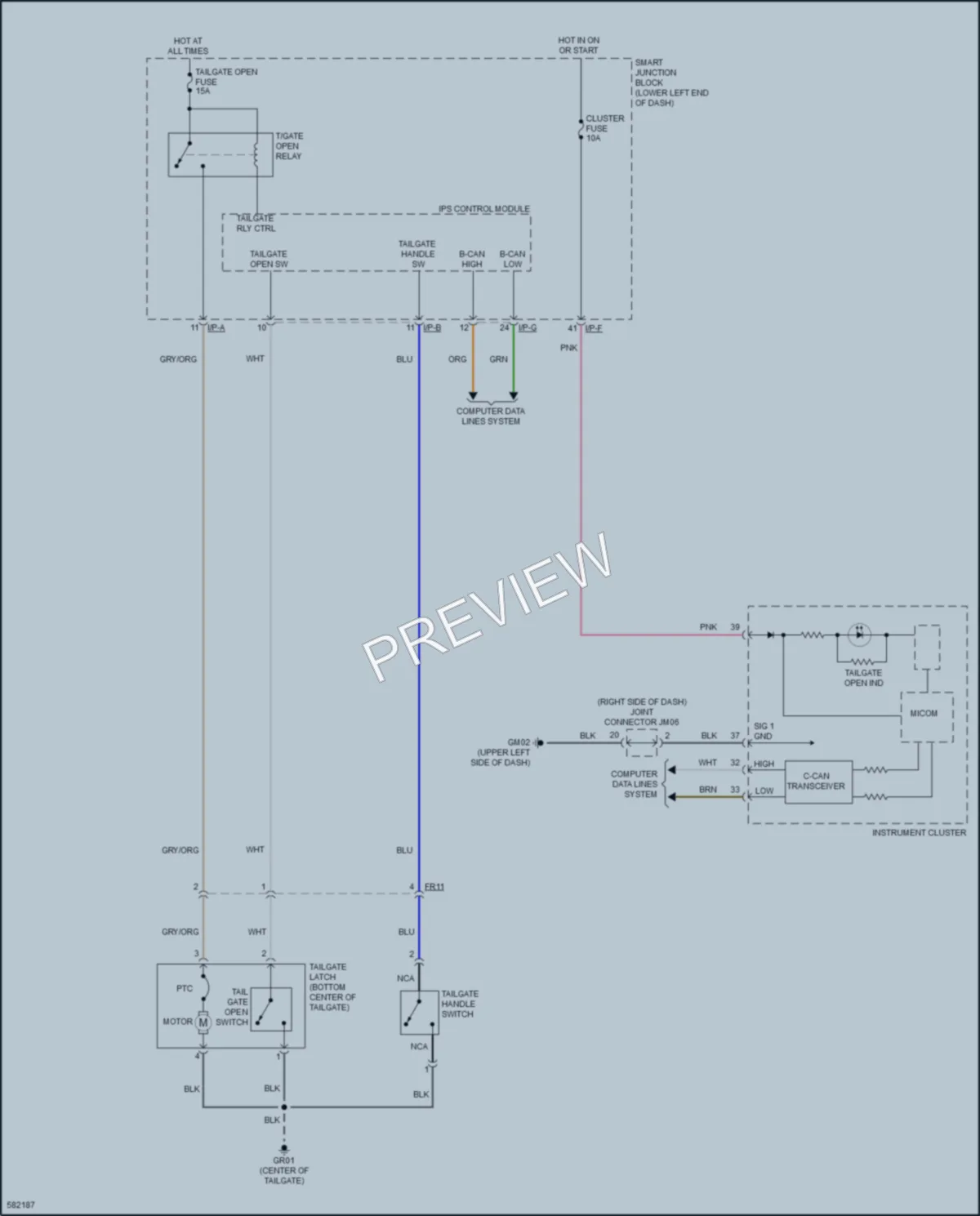 2018 Kia SoulEV Trunk Tailgate Fuel Door wiring diagram preview