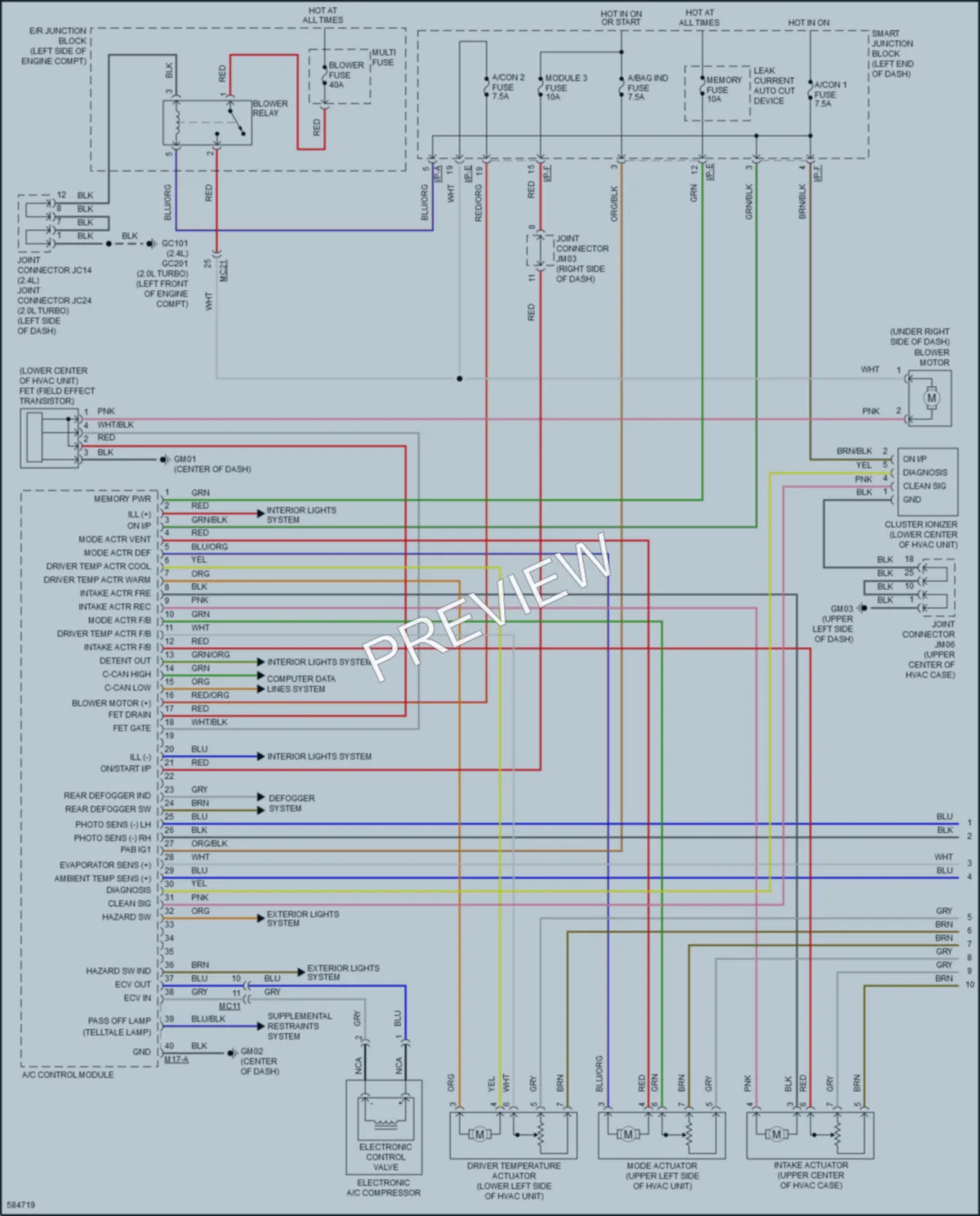 2018 Kia Sportage Air Conditioning wiring diagram preview