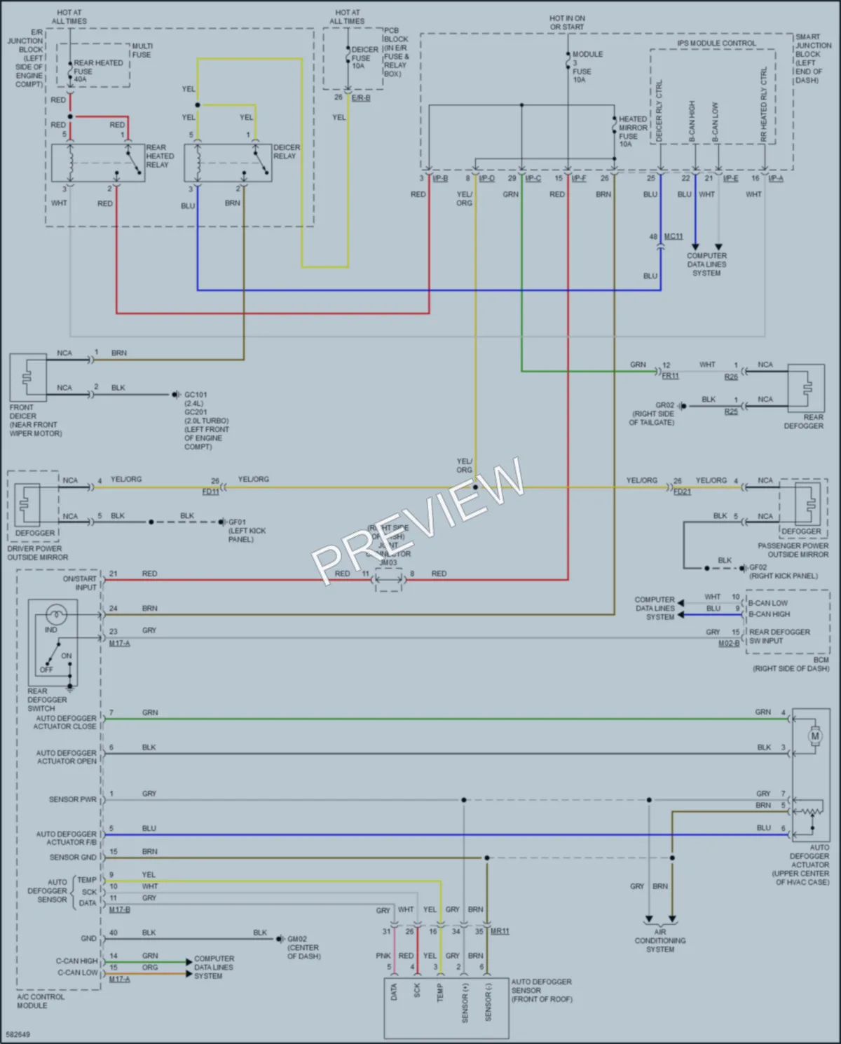 2018 Kia Sportage Defoggers wiring diagram preview