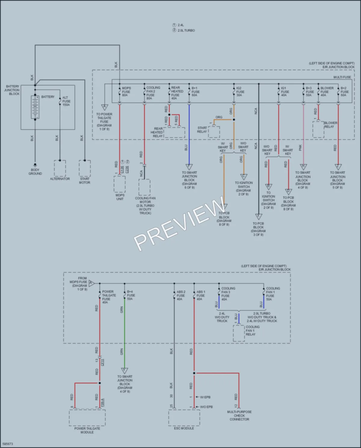 2018 Kia Sportage Power Distribution wiring diagram preview