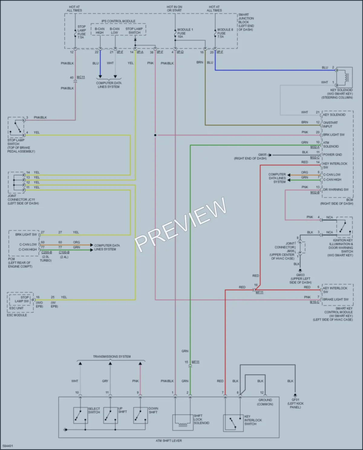 2018 Kia Sportage Shift Interlock wiring diagram preview