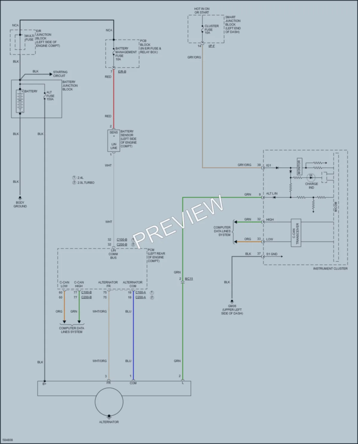 2018 Kia Sportage Starting Charging wiring diagram preview