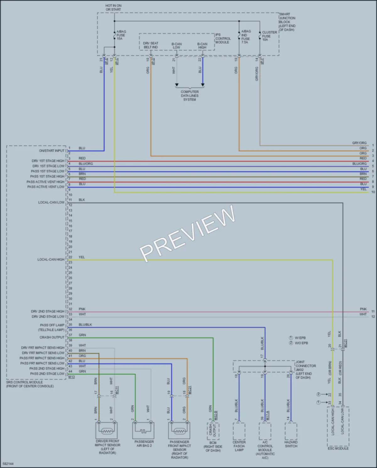 2018 Kia Sportage Supplemental Restraints wiring diagram preview