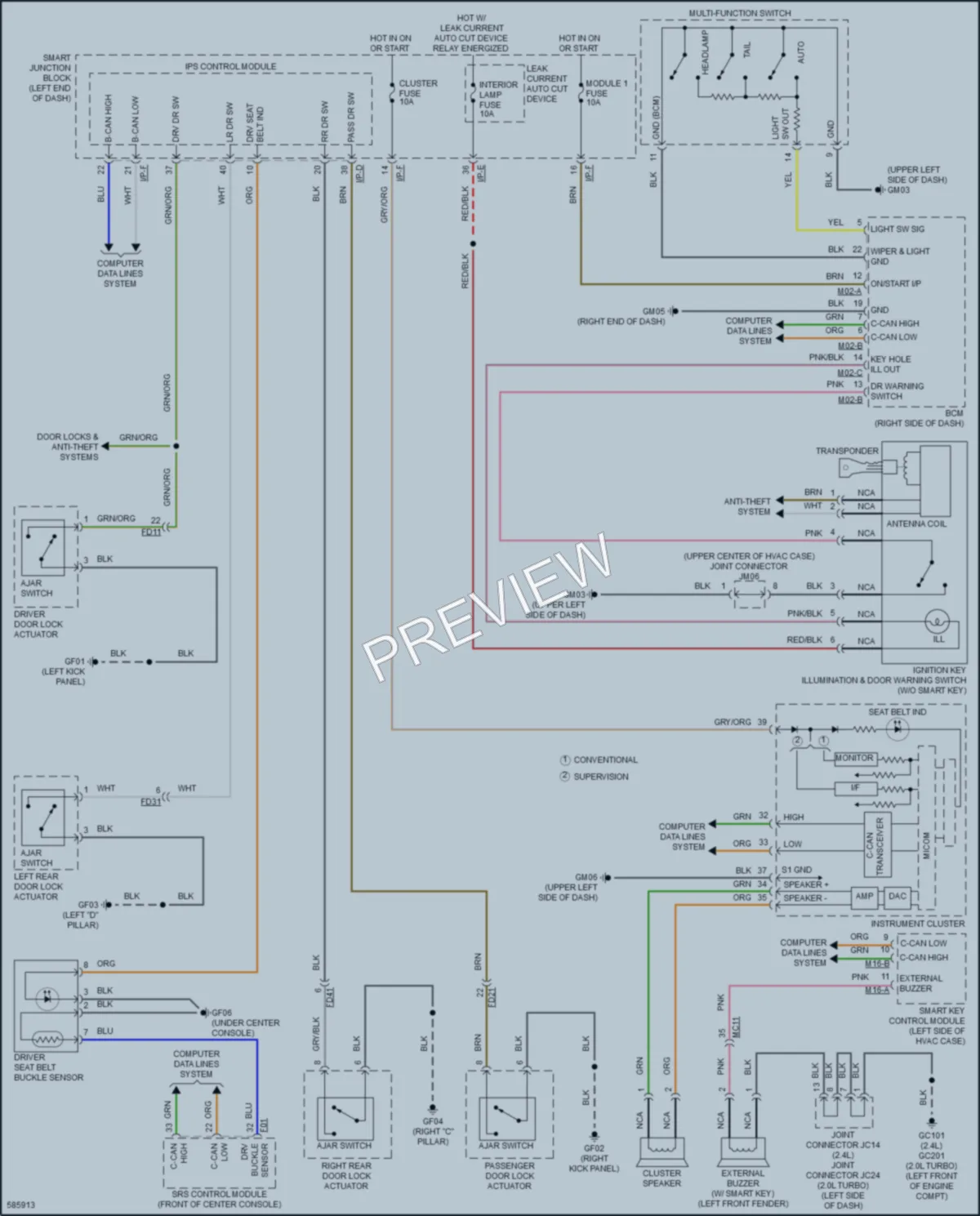 2018 Kia Sportage Warning Systems wiring diagram preview