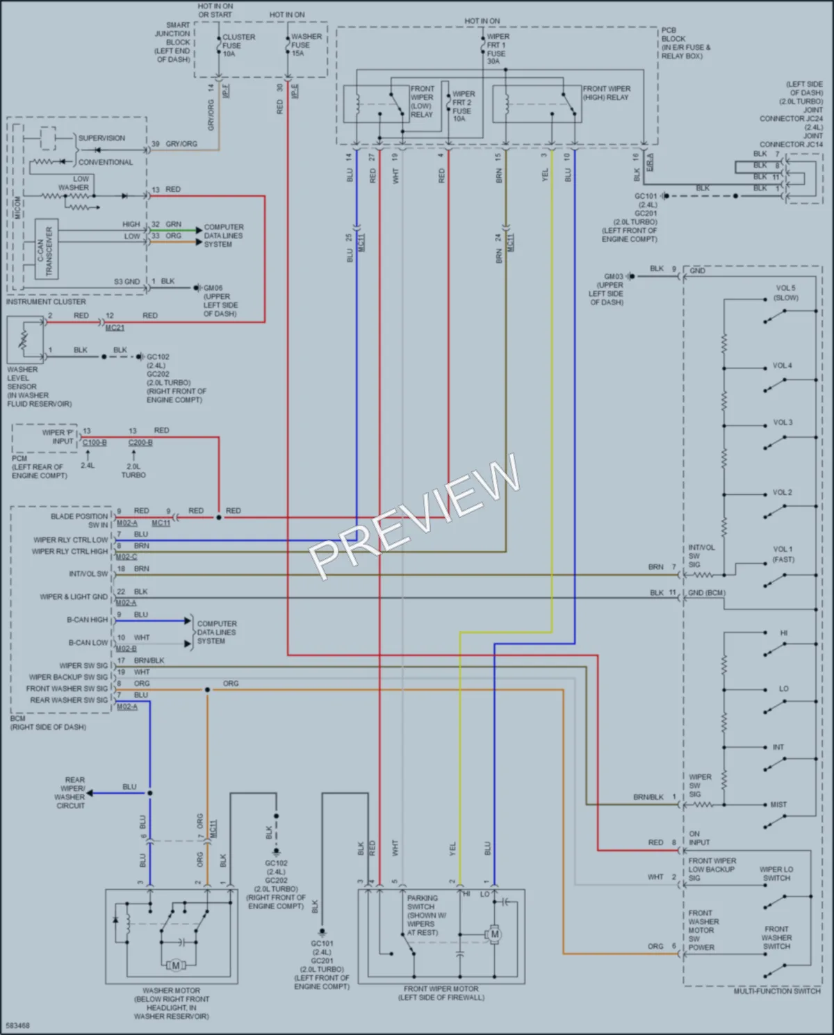 2018 Kia Sportage Wiper Washer wiring diagram preview