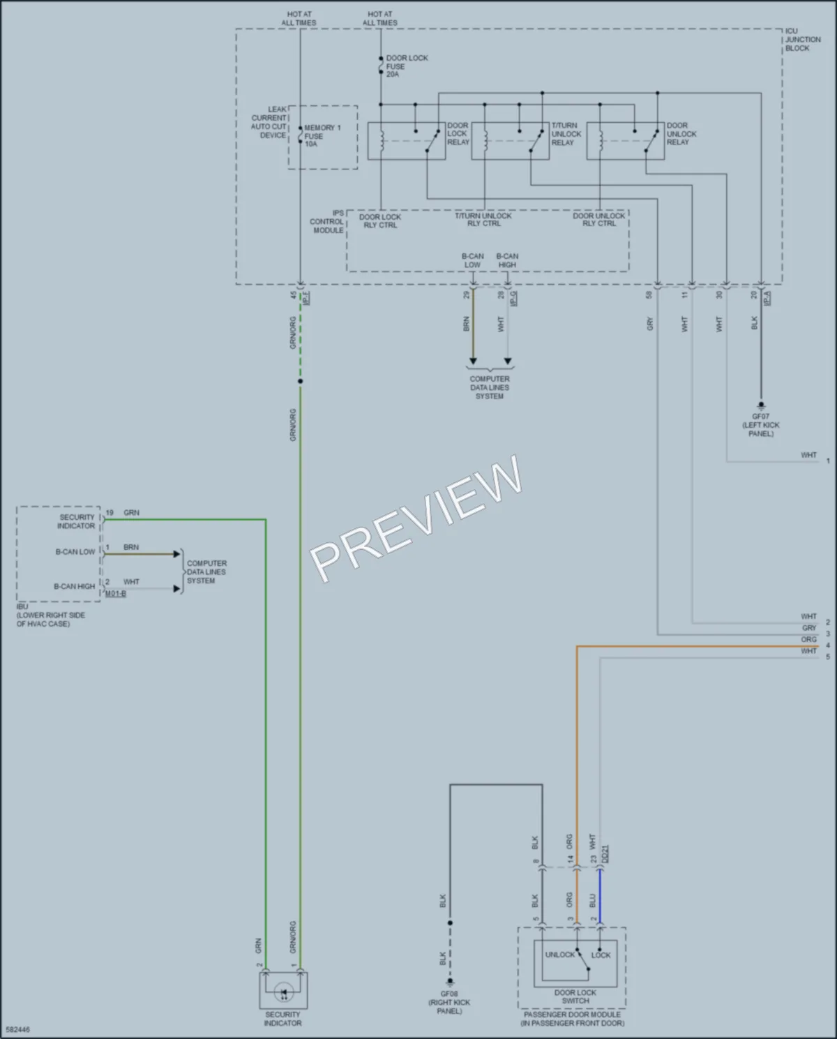 2018 Kia Stinger Anti Theft wiring diagram preview