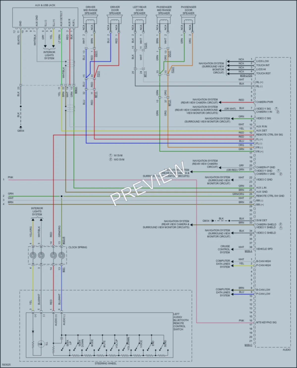 2018 Kia Stinger Navigation wiring diagram preview