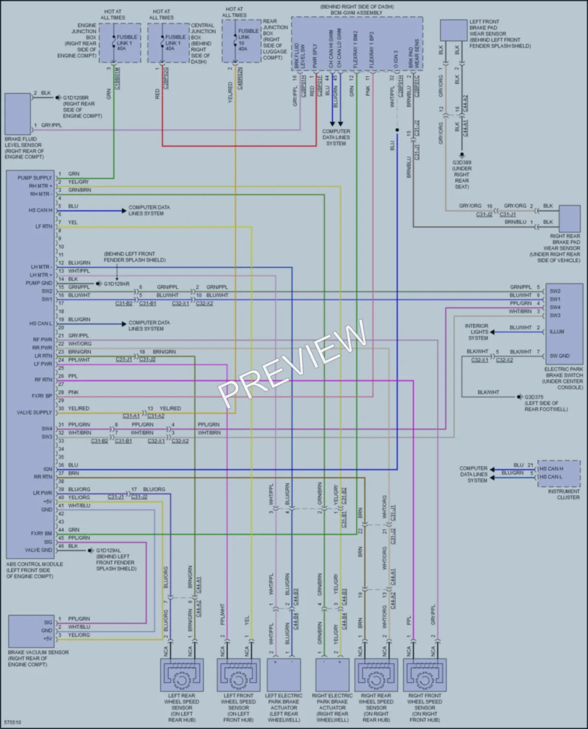 2018 LandRover Discovery Anti Lock Brakes wiring diagram preview