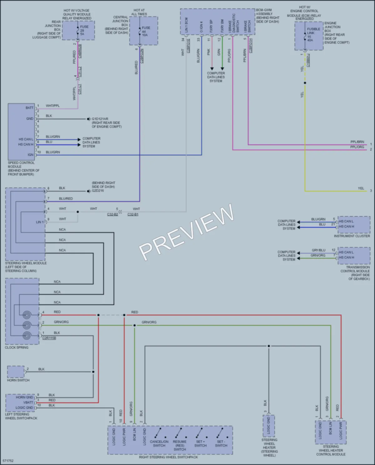 2018 LandRover Discovery Cruise Control wiring diagram preview