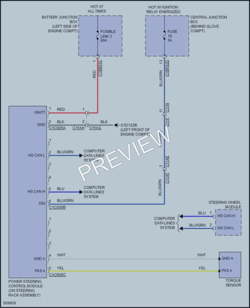 2018 LandRover DiscoverySport Electronic Power Steering wiring diagram preview