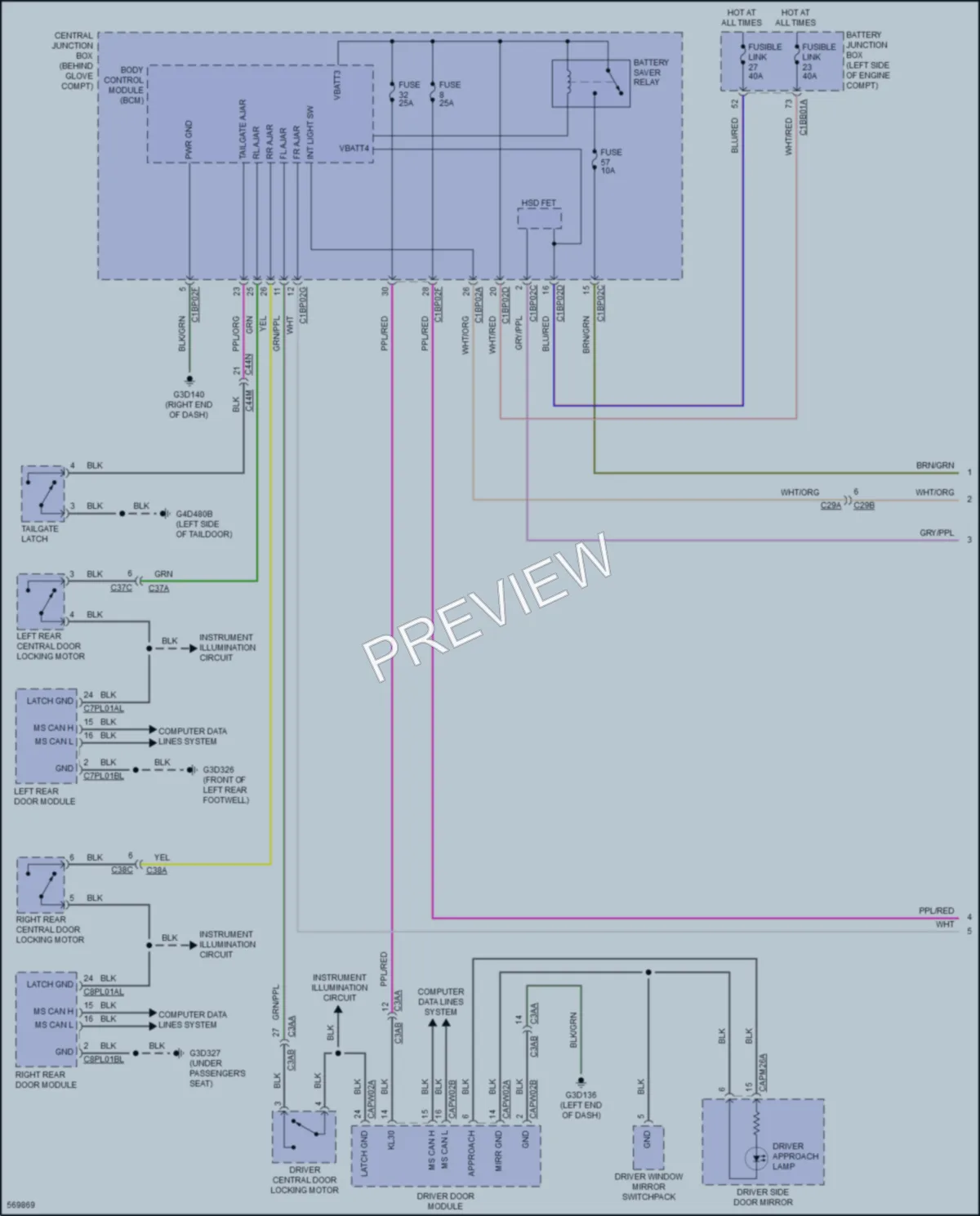 2018 LandRover DiscoverySport Interior Lights wiring diagram preview