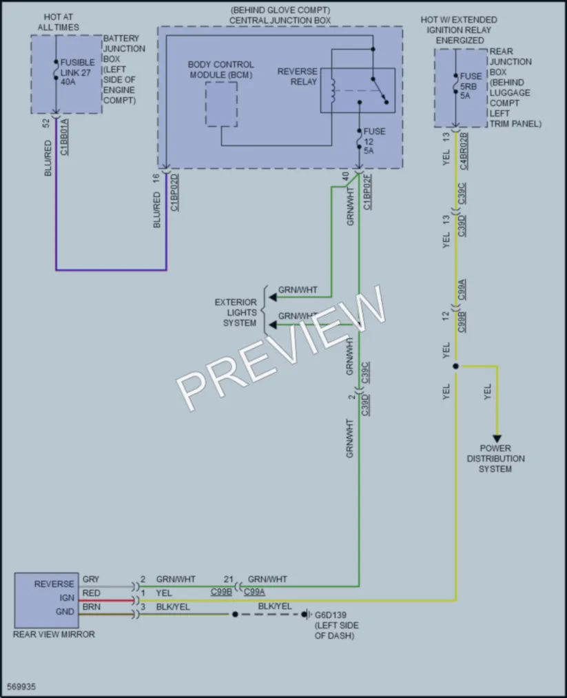 2018 LandRover DiscoverySport Power Mirrors wiring diagram preview