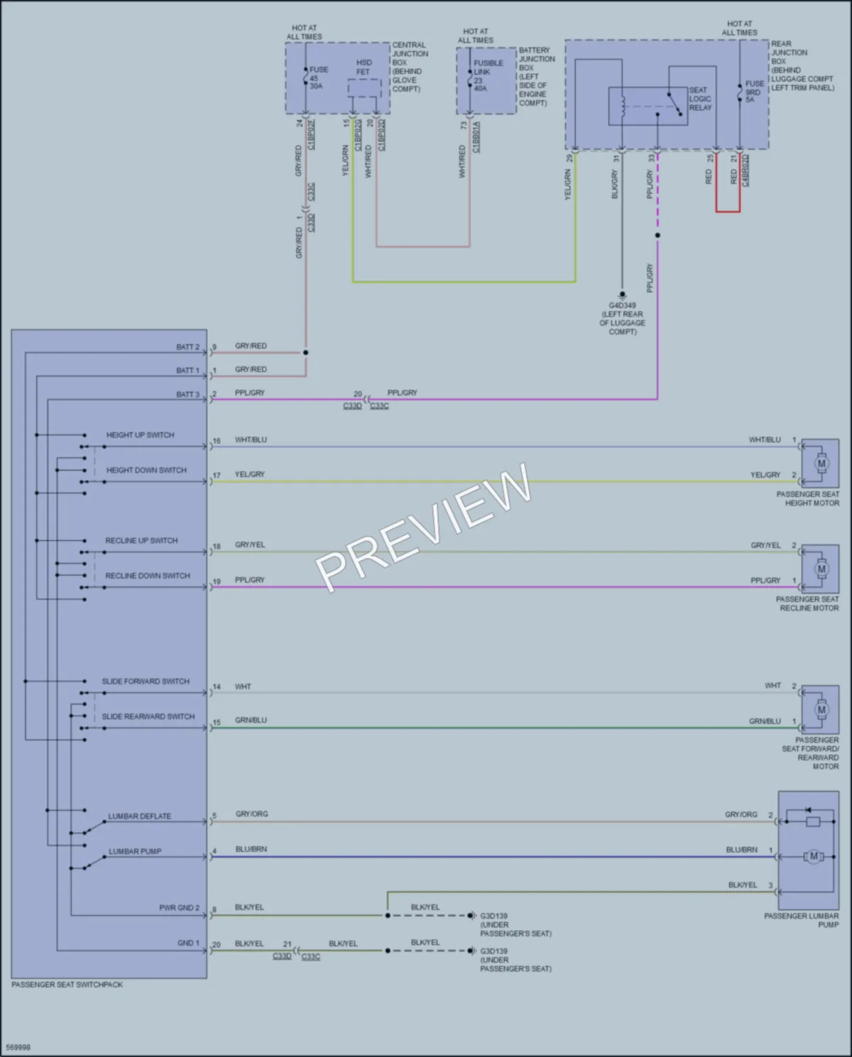 2018 LandRover DiscoverySport Power Seats wiring diagram preview