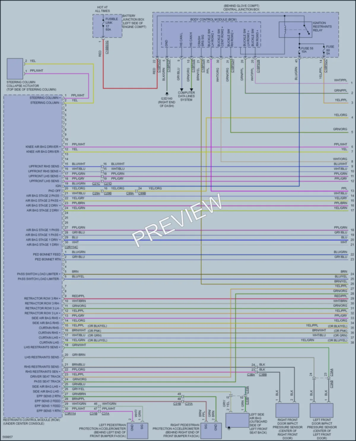 2018 LandRover DiscoverySport Supplemental Restraints wiring diagram preview