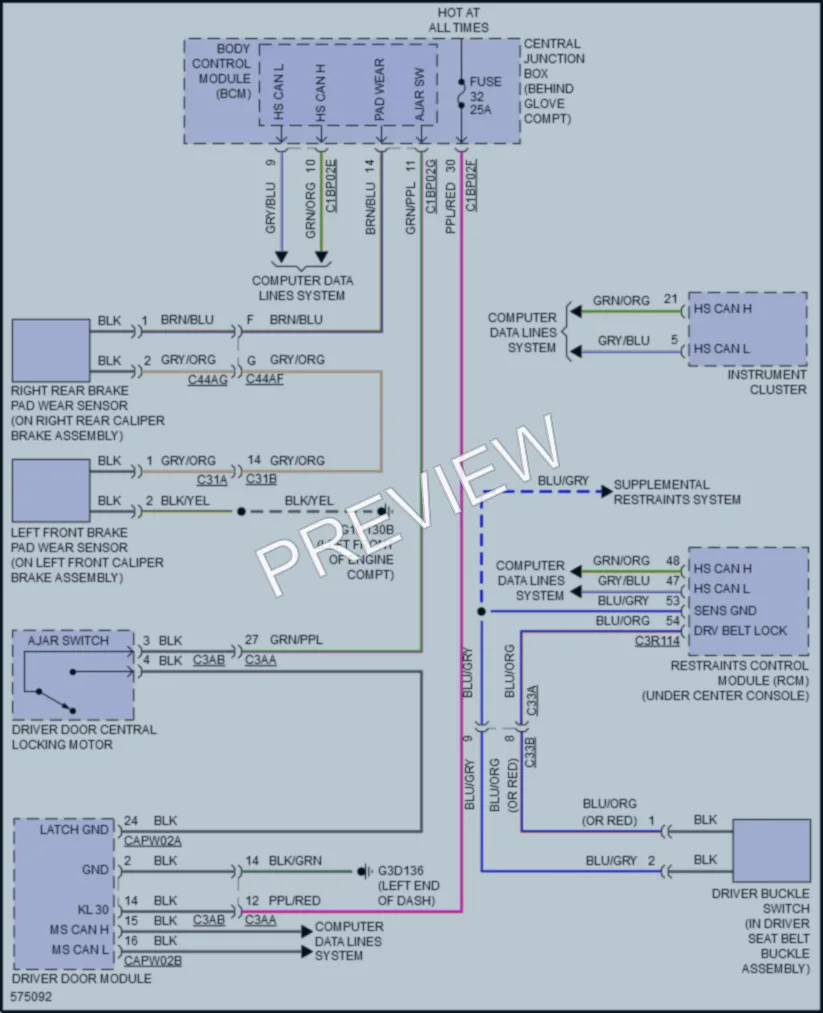 2018 LandRover DiscoverySport Warning Systems wiring diagram preview