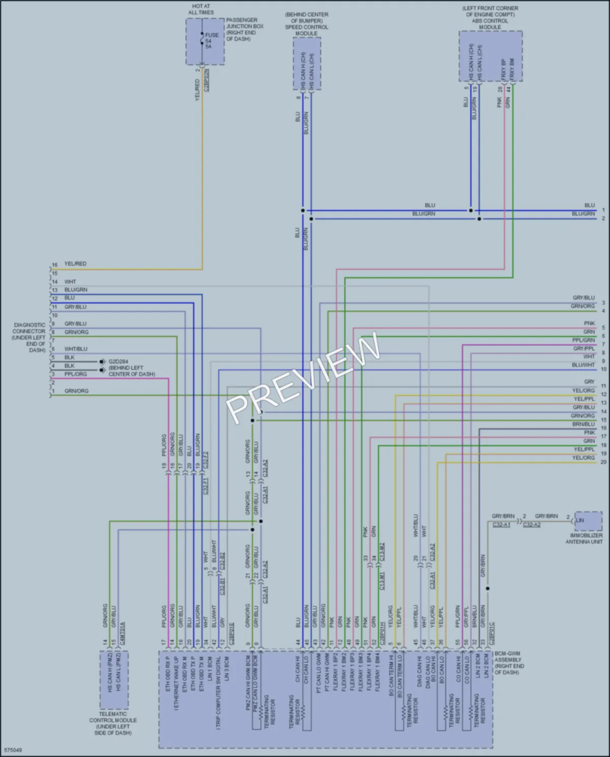 2018 LandRover RangeRover Computer Data Lines wiring diagram preview