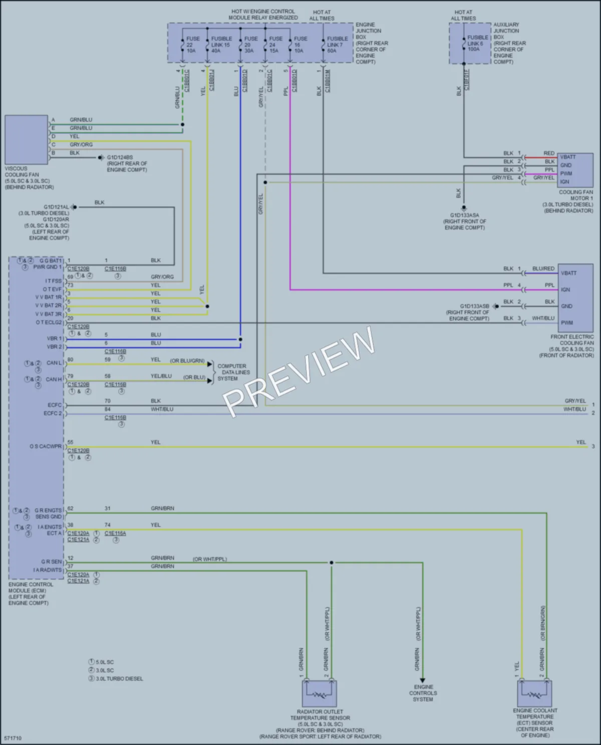 2018 LandRover RangeRover Cooling Fan wiring diagram preview