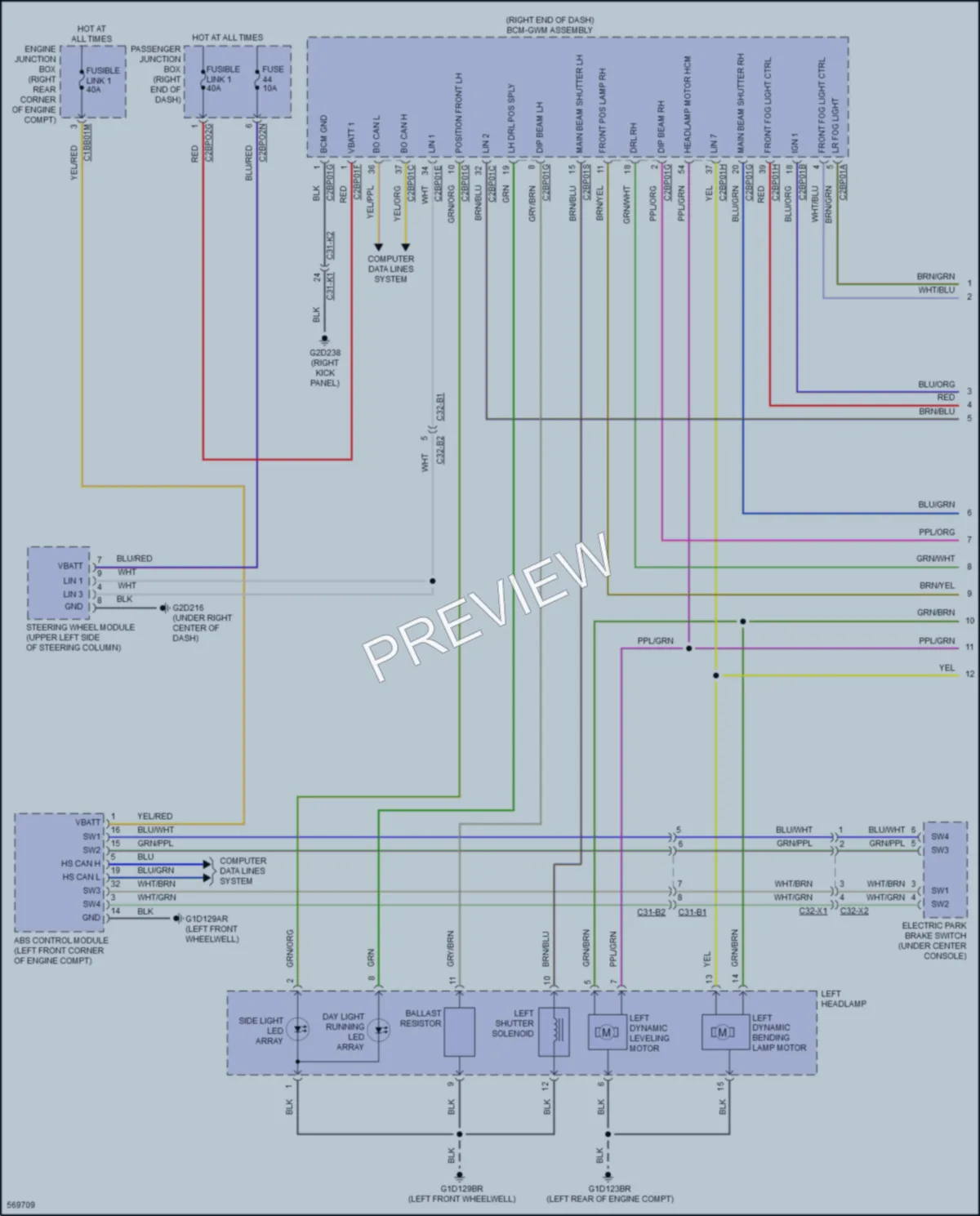 2018 LandRover RangeRover Headlights wiring diagram preview