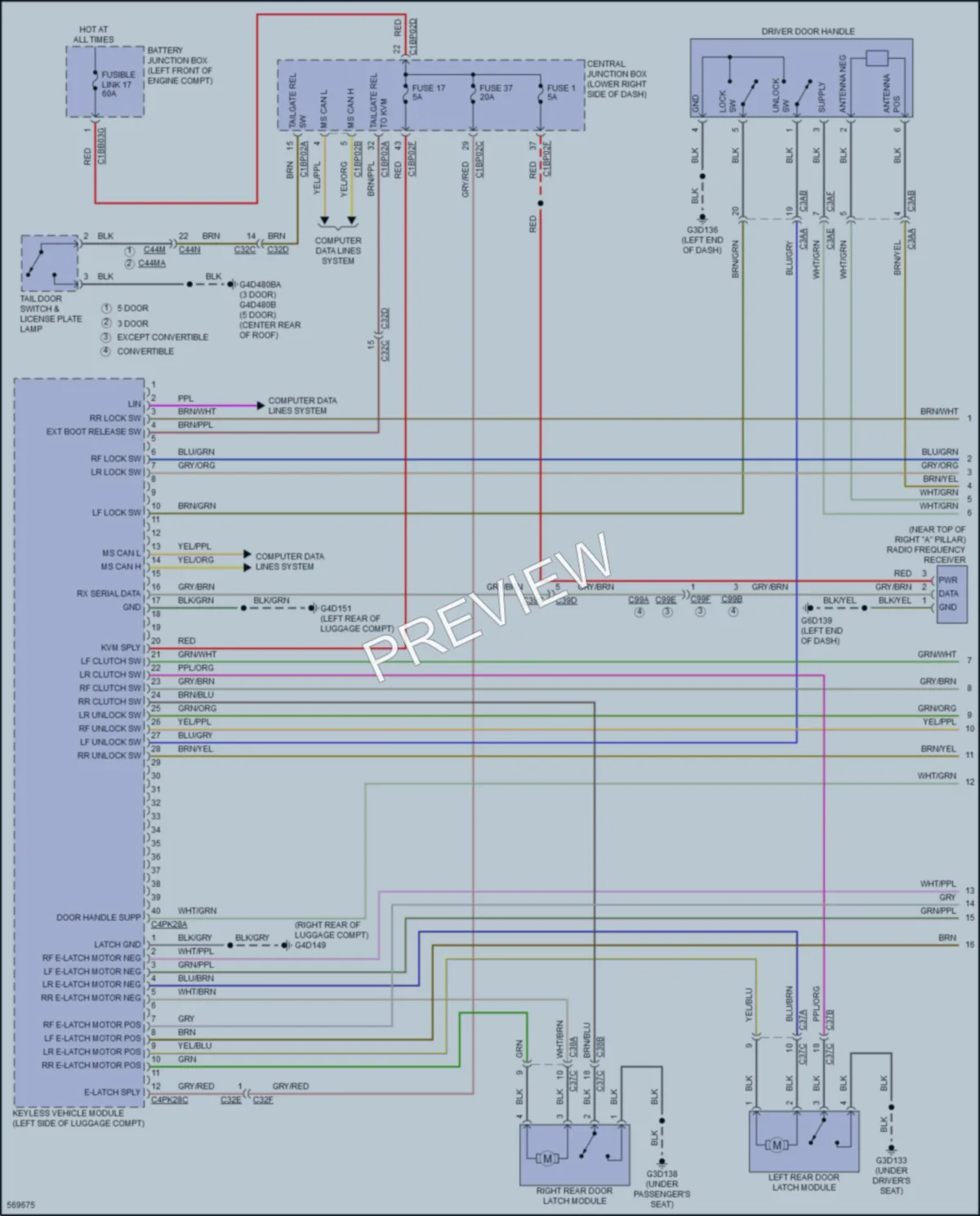 2018 LandRover RangeRoverEvoque Power Door Locks wiring diagram preview