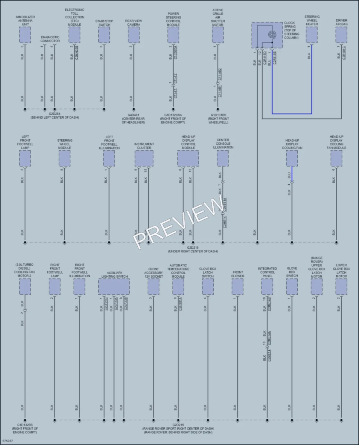 2018 LandRover RangeRoverSport Ground Distribution wiring diagram preview
