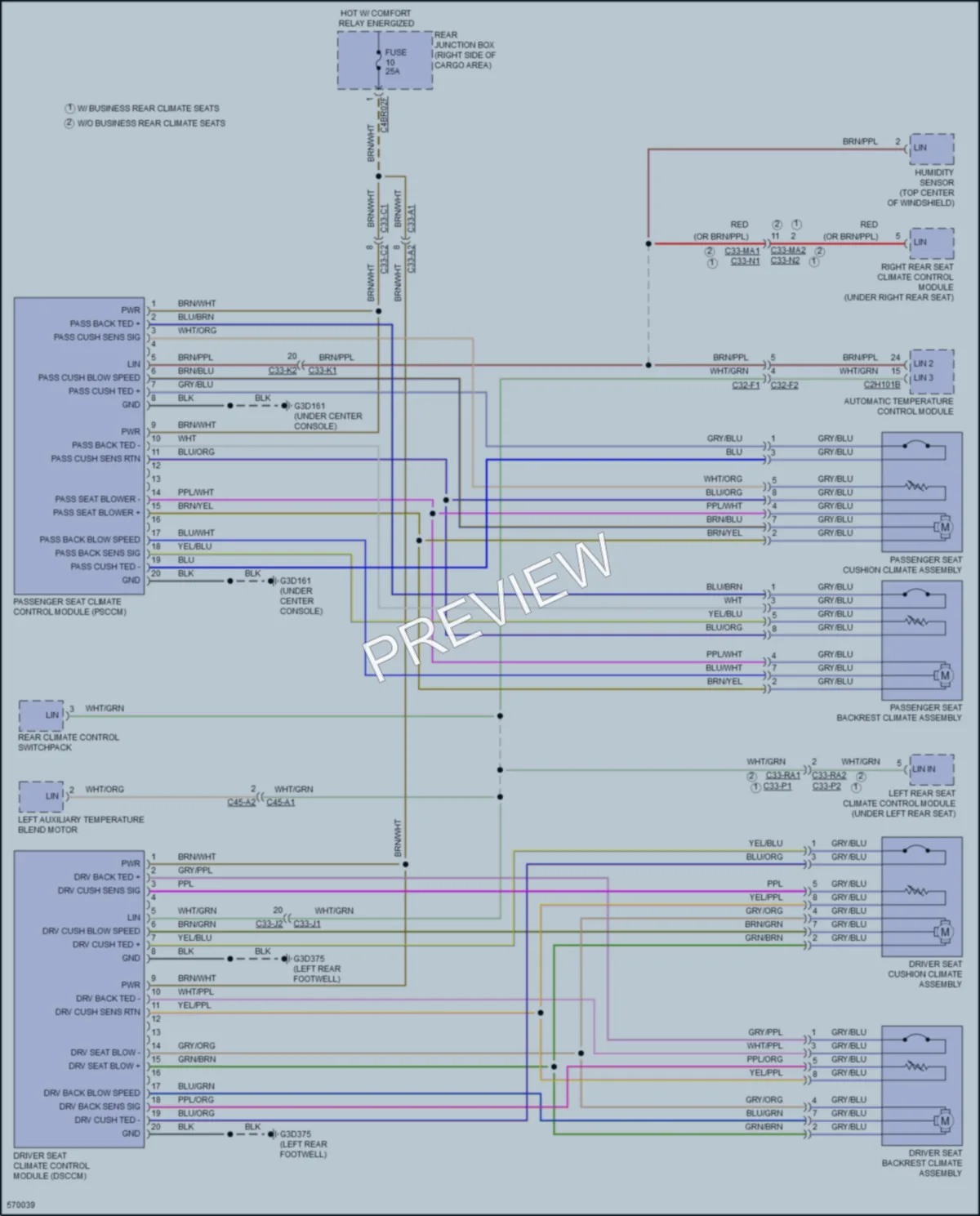 2018 LandRover RangeRoverSport Power Seats wiring diagram preview