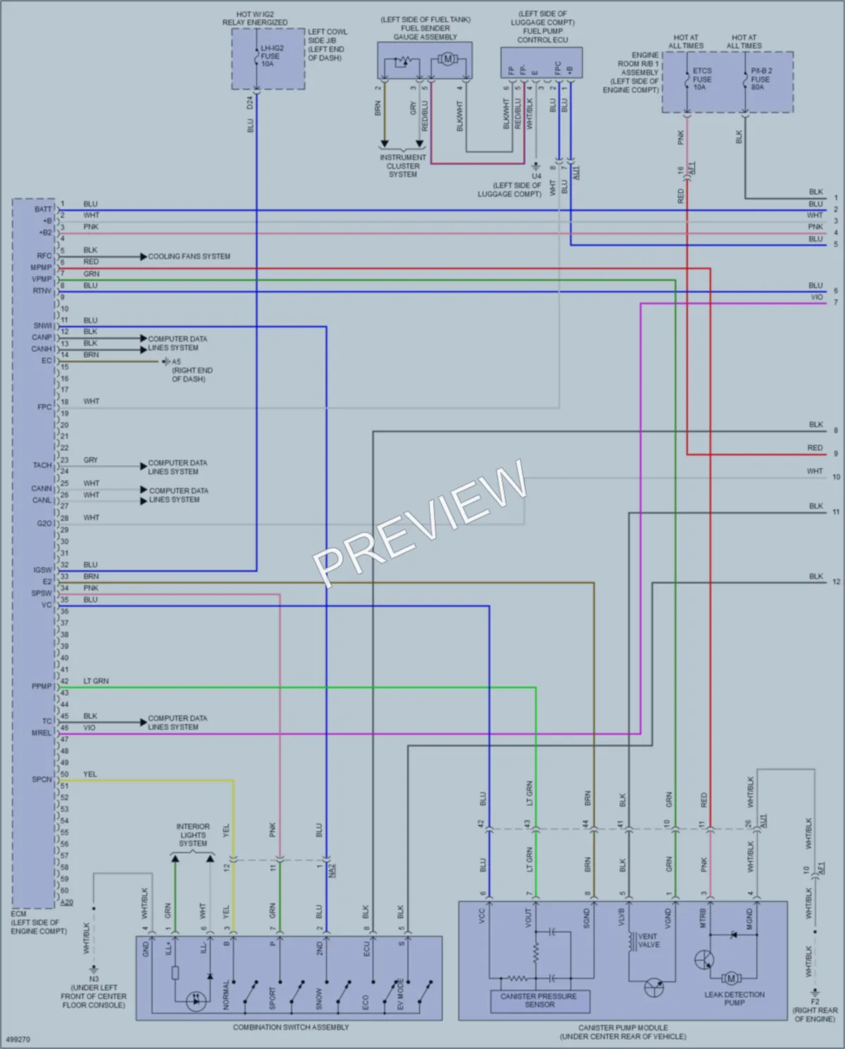 2018 Lexus GS450h Engine Performance wiring diagram preview