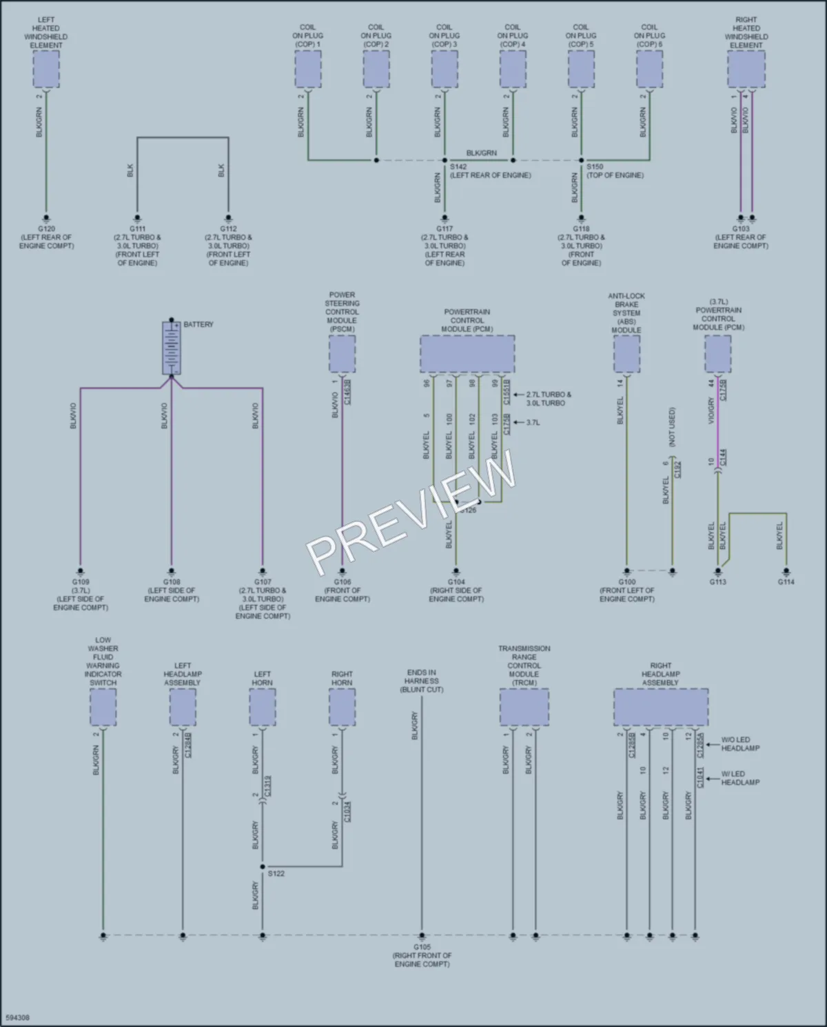 2018 Lincoln Continental Ground Distribution wiring diagram preview