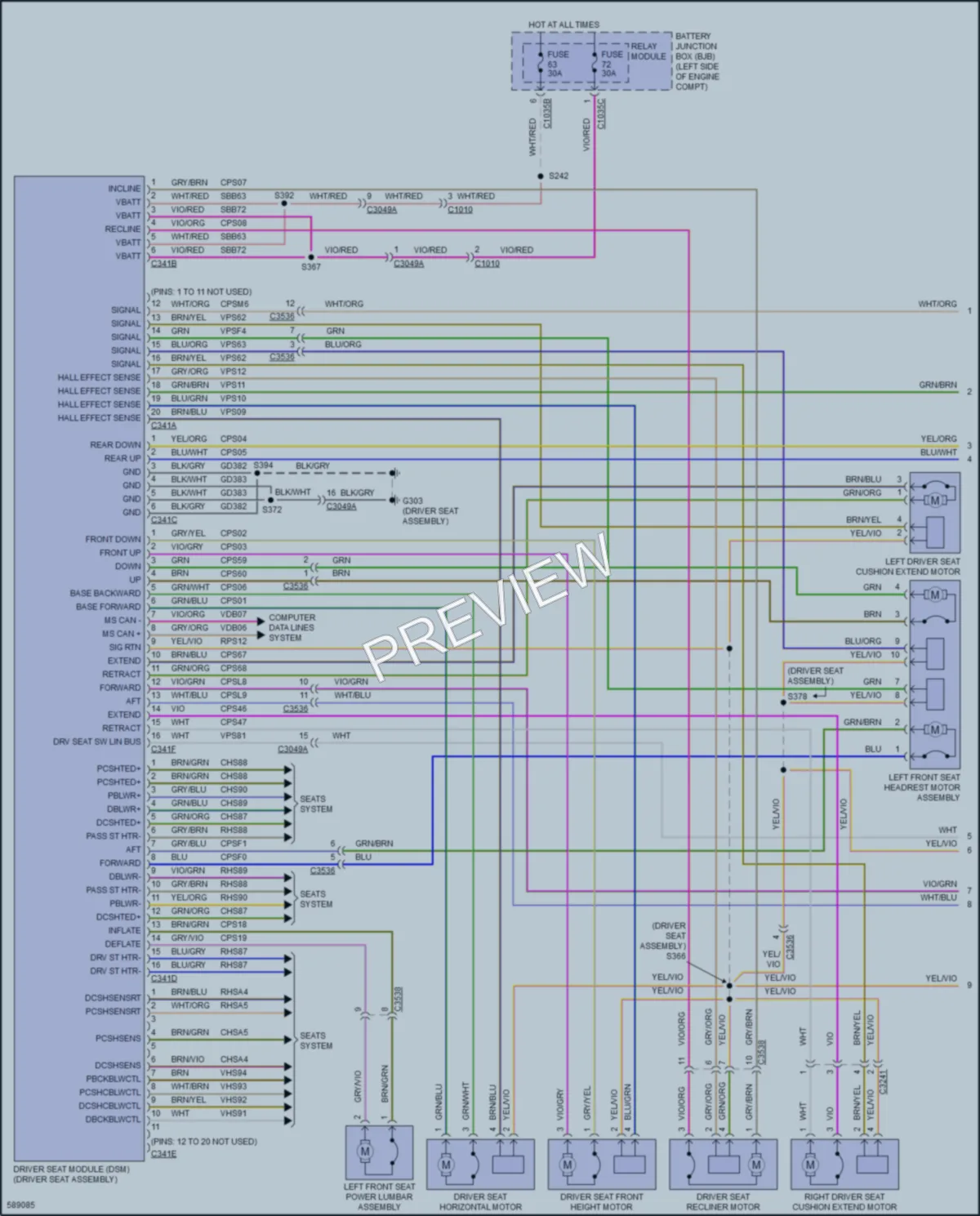 2018 Lincoln Continental Memory Systems wiring diagram preview